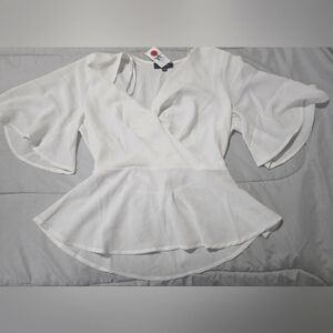 White Wrap Blouse